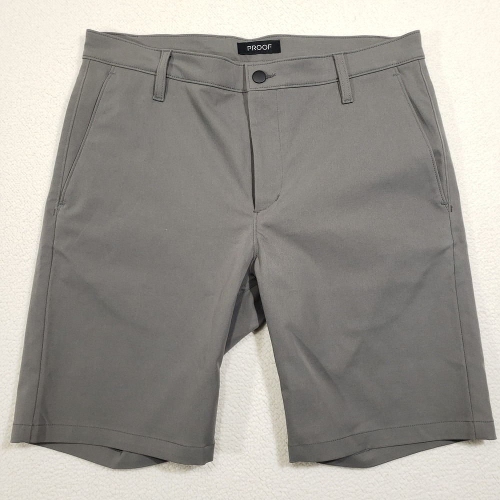 Proof Nomad Shorts Mens 33 Gray Technical Performance Travel Outdoor Athleisure